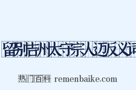 留别吉州太守宗人迈反义词是什么意思的图片